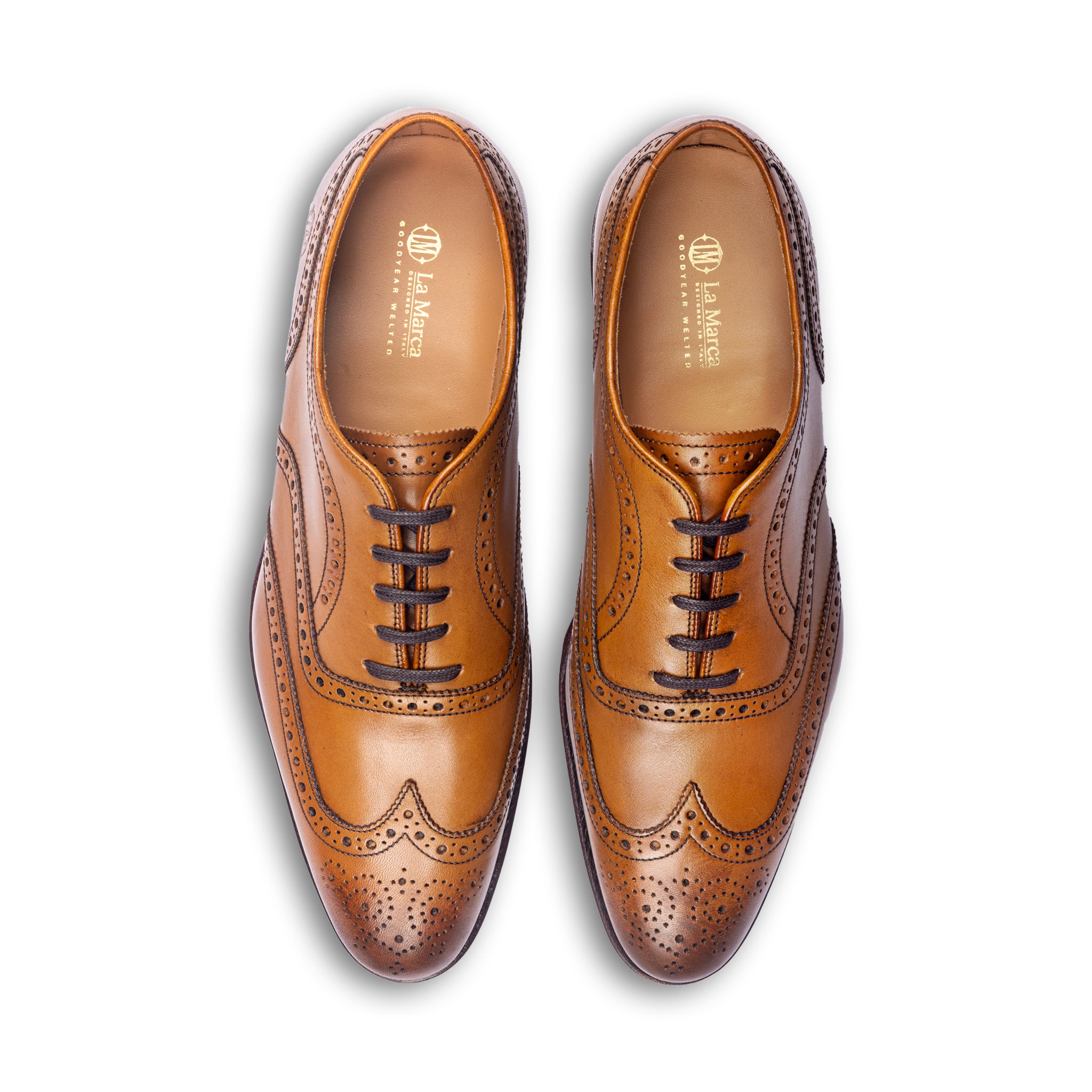 Hamilton Brogue Oxford (Tan) – La Marca - Main Image